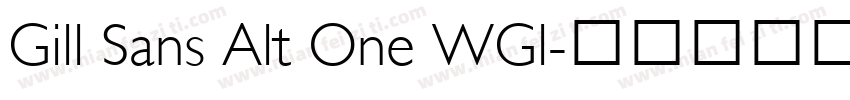 Gill Sans Alt One WGl字体转换